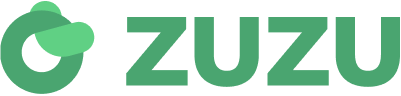 초록색 원형 로고와 ZUZU 텍스트로 구성된 주주 서비스 로고